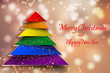 © Lina - Merry christmas postcard with LGBTQ colors