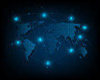 Global currency exchange network on blue background eps10 vector illustration