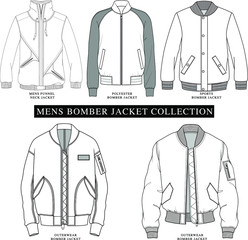 Wall Mural - MENS BOMBER JACKET VECTOR ILLUSTRATION 