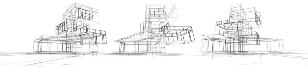 Multilevel modern house project