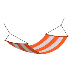 Wall Mural - Striped hammock icon. Cartoon of striped hammock vector icon for web design isolated on white background