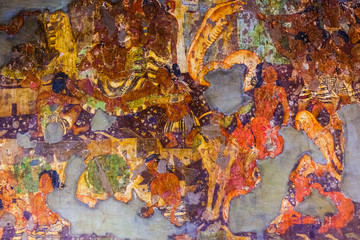 Wall Mural - Ajanta Cave paintings near Aurangabad, India