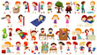 © blueringmedia - Set of cute kids cartoon character