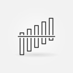 Sticker - Bar Chart vector concept creative icon or sign in outline style