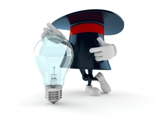 Poster - Magic hat character with light bulb