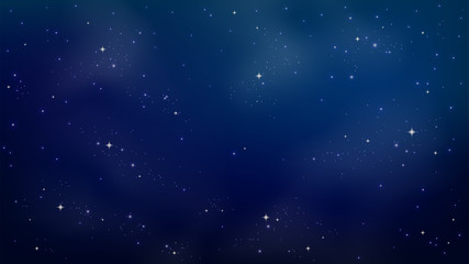 blue space background with stars. vector illustration