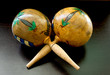 Beautiful maracas made of wood that serve as a musical instrument. 