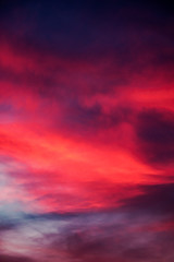 Twilight sky and cloud at sunset