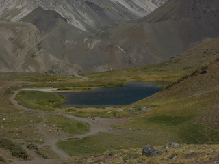 mountain landscape with lake