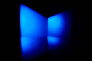 Poster - Abstract background with blue light and reflection