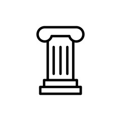 Column architecture icon. Simple line, outline vector elements of architecture icons for ui and ux, website or mobile application