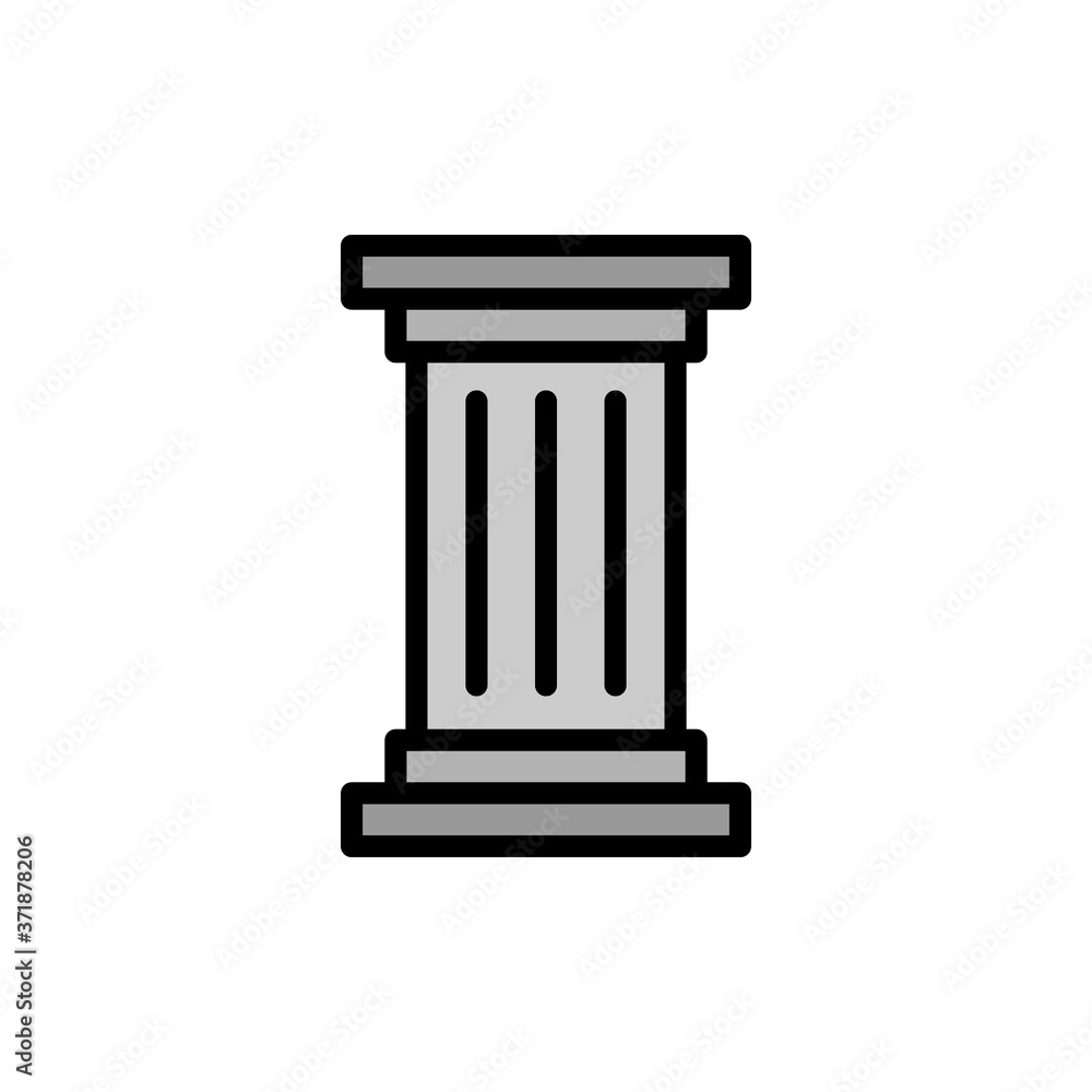 Column architecture icon. Simple color with outline vector elements of ...