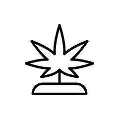 Wall Mural - Marijuana soil icon. Simple line, outline vector elements of herbal drugs icons for ui and ux, website or mobile application