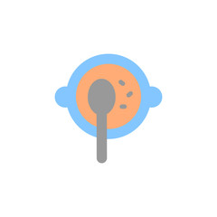 Wall Mural - Soup spoon icon. Simple color vector elements of vegetarian food icons for ui and ux, website or mobile application