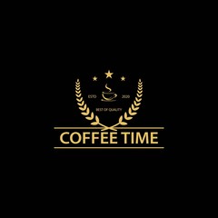 Wall Mural - Coffee vintage logo template