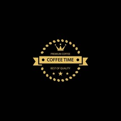 Wall Mural - Coffee vintage logo template