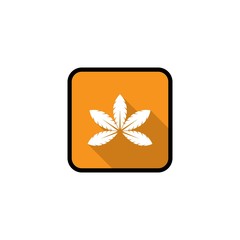 Sticker - leaf icon flat