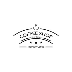 Wall Mural - Coffee vintage logo template