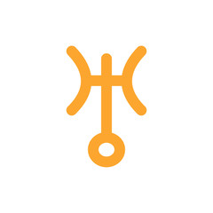 Wall Mural - symbol uranus icon. simple color vector elements of esoteric icons for ui and ux, website or mobile 