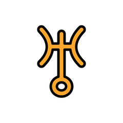 Wall Mural - symbol uranus icon. simple color with outline vector elements of esoteric icons for ui and ux, websi