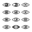 © JJ Chamon - Eyes icon set. Vector illustration Flat design.