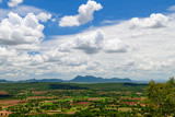 Fototapeta Krajobraz - Landscape viewpoint at Wat Pa Phu Hai long in Pak Chong,