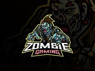 Wall Mural - Monster zombie mascot design