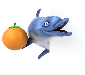 Wall Mural - Fun dolphin - 3D Illustration