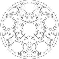 Wall Mural - Rose Window Fig.18, round 2, base, triangular 1, framework