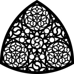 Wall Mural - Rose Window Fig. 18, triangular 2, half 1