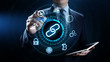 © Murrstock - Blockchain Cryptocurrency FInancial technology concept on screen.