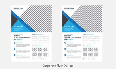 Wall Mural - Corporate flyer design Template , Modern Corporate Flyer design for corporate Company 