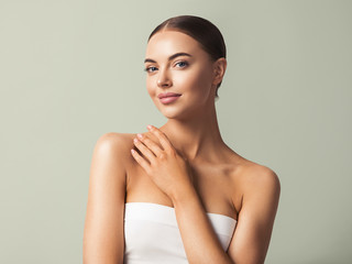 Wall Mural - beauty skin healthy woman clean skin natural makeup