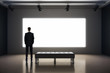 © Who is Danny - Businessman standing in exhibition interior