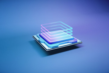 Circuit chip with colorful lights