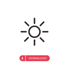 Poster - Sun icon vector. Sunny sign