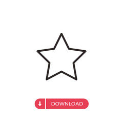 Sticker - Star icon vector. Favorite sign