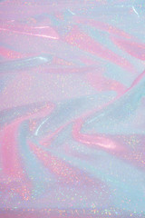 Wall Mural - iridescent neon background. holographic abstract soft pastel colors backdrop. hologram foil aestheti
