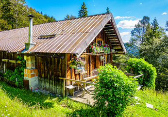 Sticker - old farmhouse at the european alps