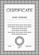 © Tatyana - Strict monochrome certificate in black and white colors. A blank form for the awards presentation. Diploma. Frame. Geometric. curb. vector