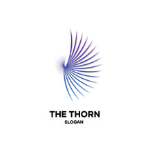 Simple Thorn Logo Design. A Thorn Image Logo Design Idea With A Sharp And Sharp Tip And Can Stab Anything