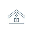 © Gramfid - Insurance, home, house, lightning, thunderstorm icon. Element of insurance icon. Power house vector icon