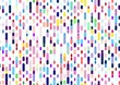 © Shiny777 - Seamless colorful pattern with circular dots. Vertical rainbow lines on white background. Multi colored texture useful for holiday backdrop
