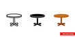 © mr.GAS - Circle table icon of 3 types color, black and white, outline. Isolated vector sign symbol.