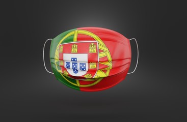 Sticker - Medical mask with portugal flag