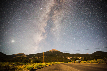 Wall Mural - Landscape of the Milky Way Rising in Great Basin National Park