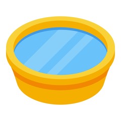 Dry cleaning water bucket icon. Isometric of dry cleaning water bucket vector icon for web design isolated on white background