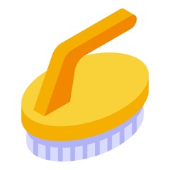 Sticker - Dry cleaning brush icon. Isometric of dry cleaning brush vector icon for web design isolated on white background