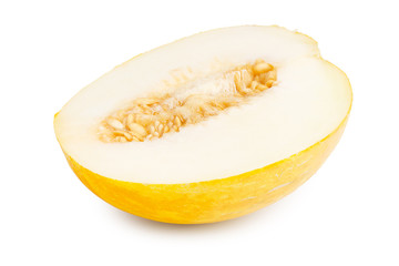 Wall Mural - half of melon isolated on a white background