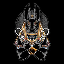 Egyptian Anubis Vector And Illustration